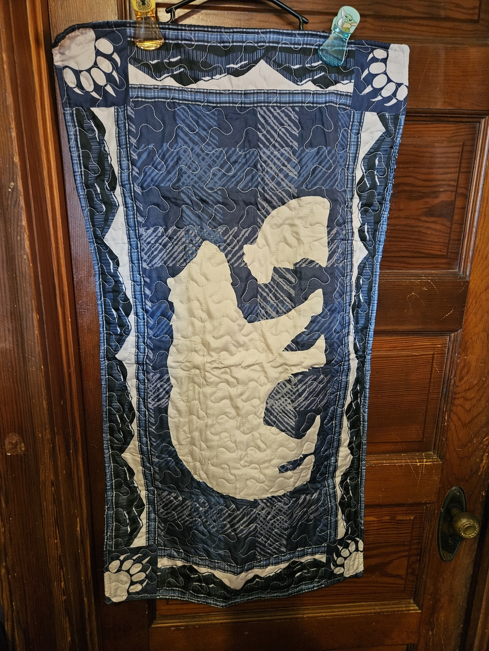 Pair Of Quilted Bear Pillow Cases